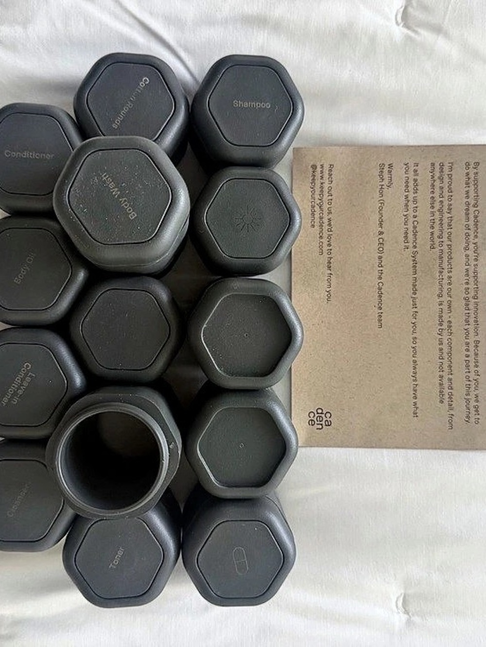 Used- Cadence The Capsule System Travel Containers 14 Set Gray (TSA Complaint)